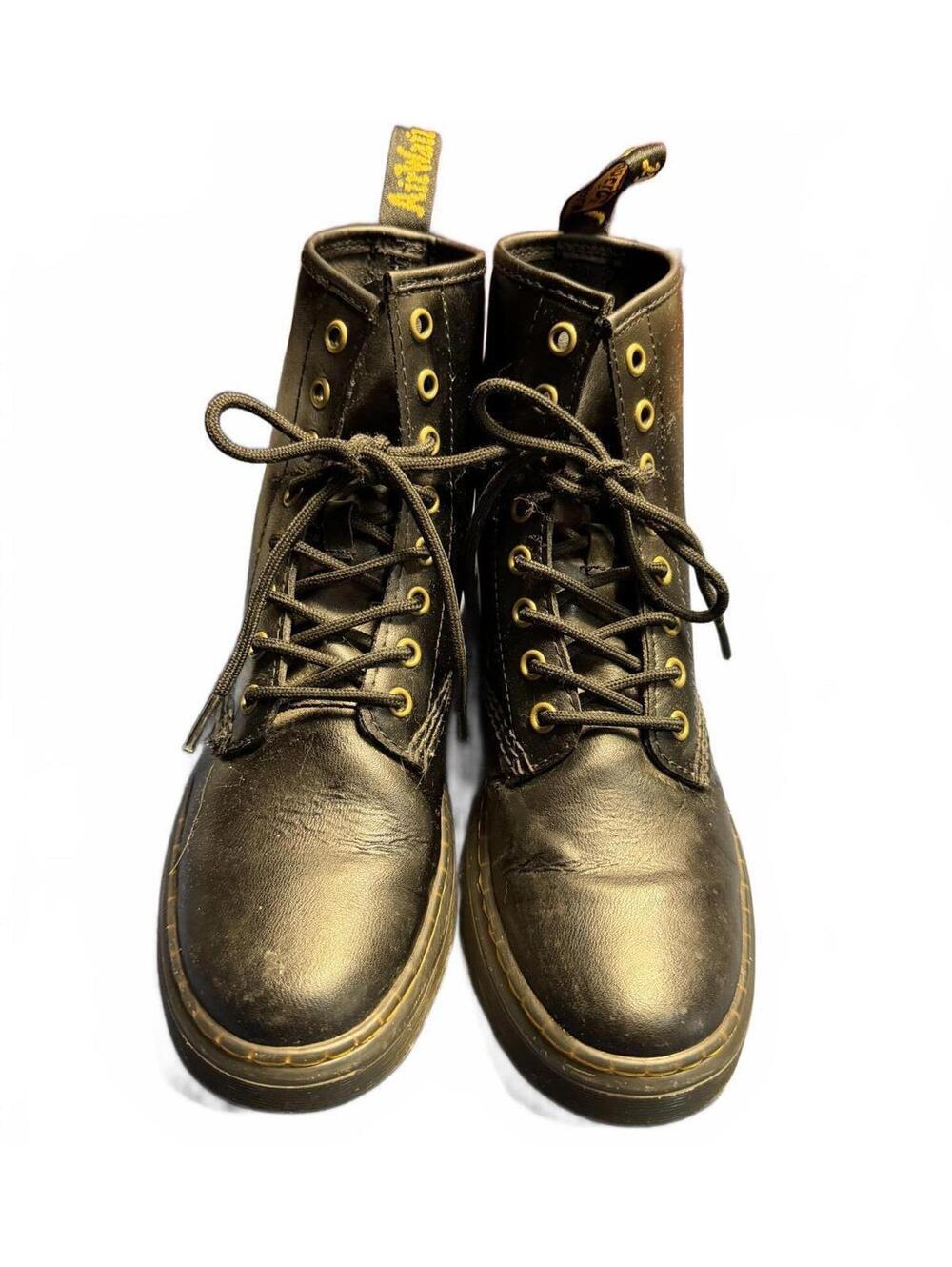 Dr. Martens Black Leather Lace-Up Boots Size 6